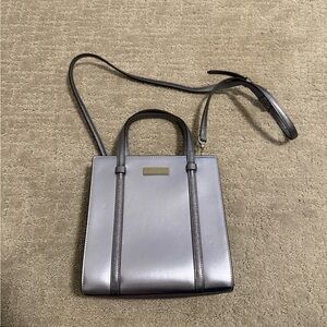 Purple Metallic Kate Spade Handbag with Long Strap